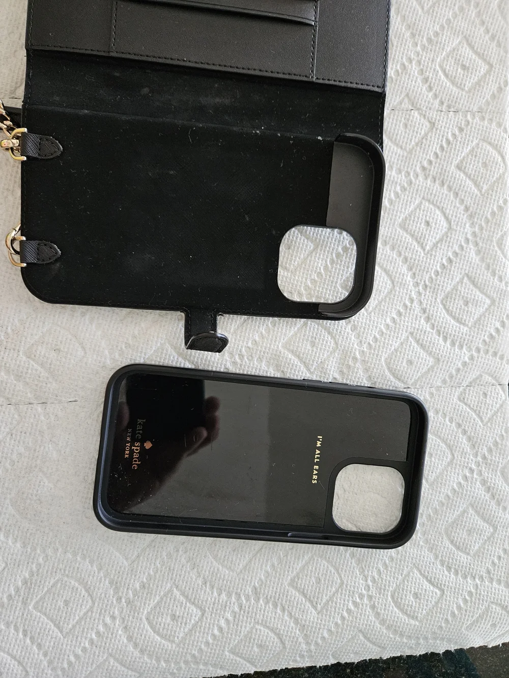 kate spade New York Black Phone Crossbody Wallet